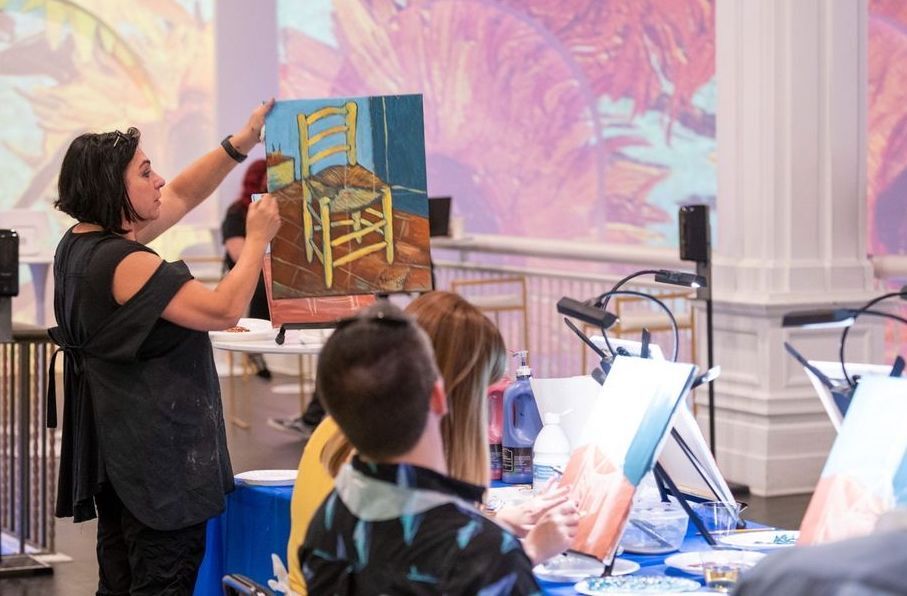 Mozart immersive painting and yoga
